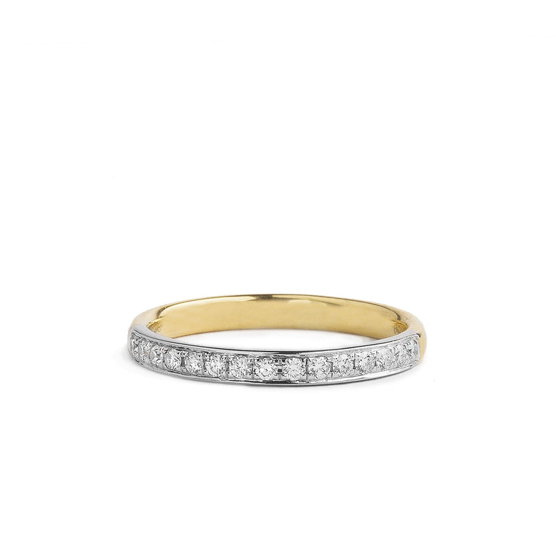 0.20 18ct Yellow Gold Natural Diamond Set Wedd Ring