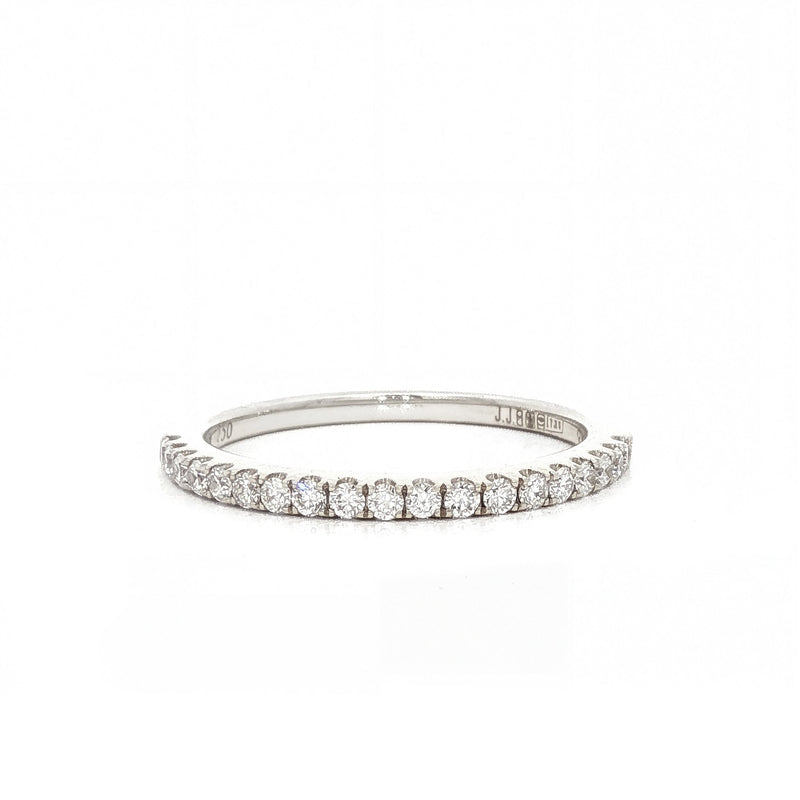 0.22ct Fvs Castelle Set Brilliant Cut Diamond Wedding Band In 18ct White Gold