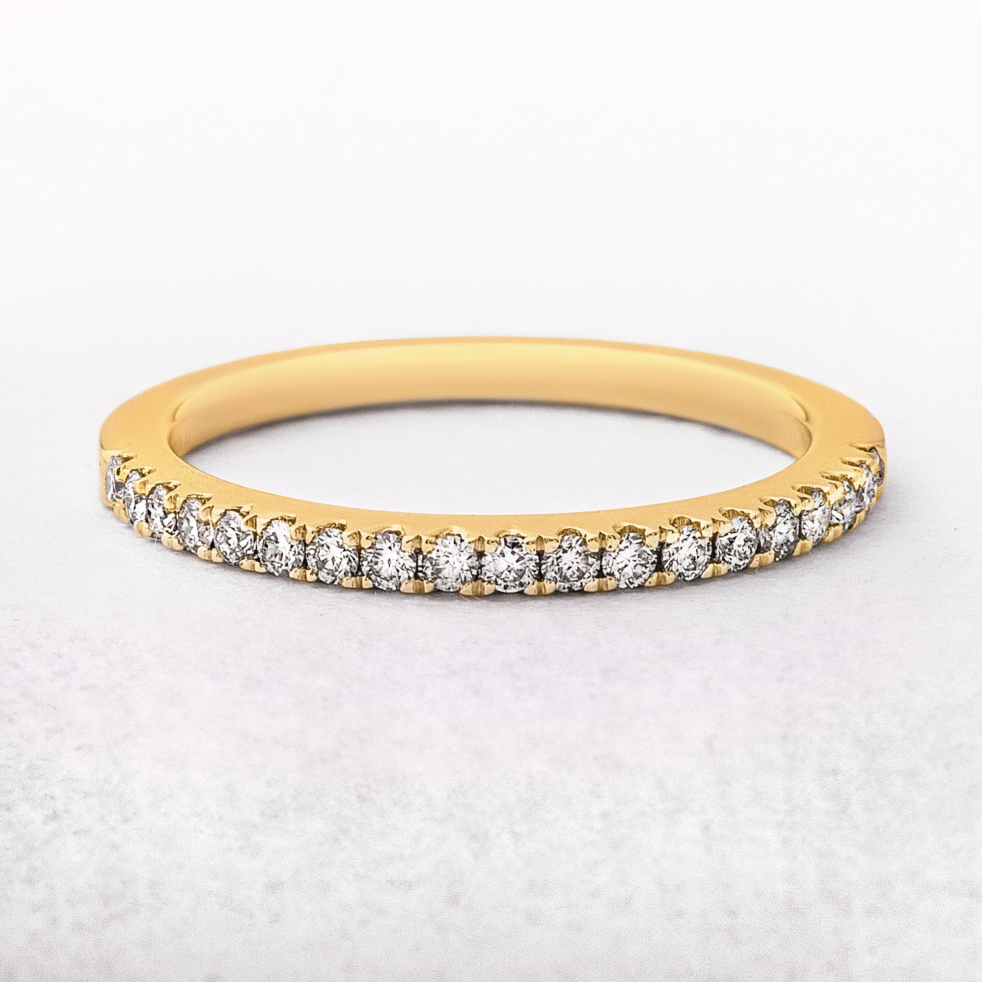 0.22ct Fvs Castelle Set Natural Diamond 18ct In Yellow Gold