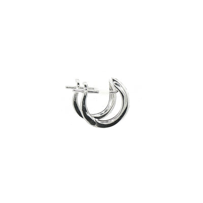 0.28ct Natural Diamond Medium Hoop Earrings in 18ct White Gold