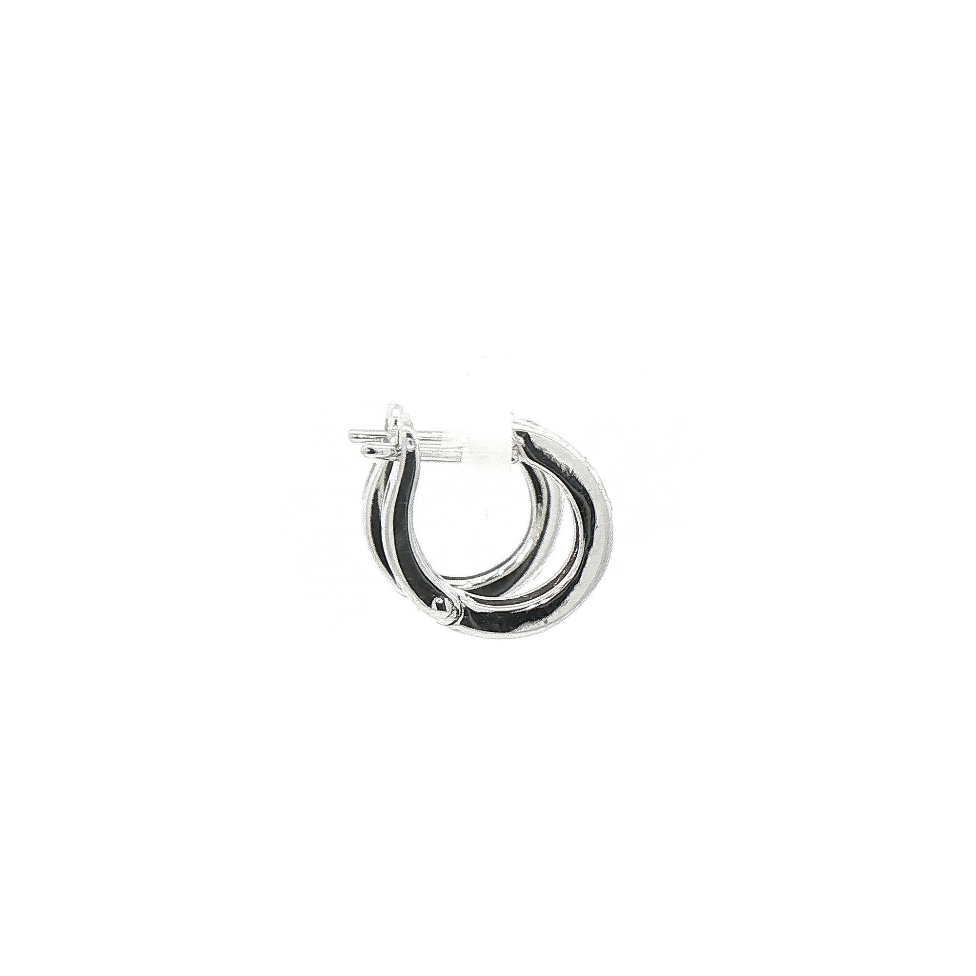 0.28ct Natural Diamond Small Hoop Earrings in 18ct White Gold