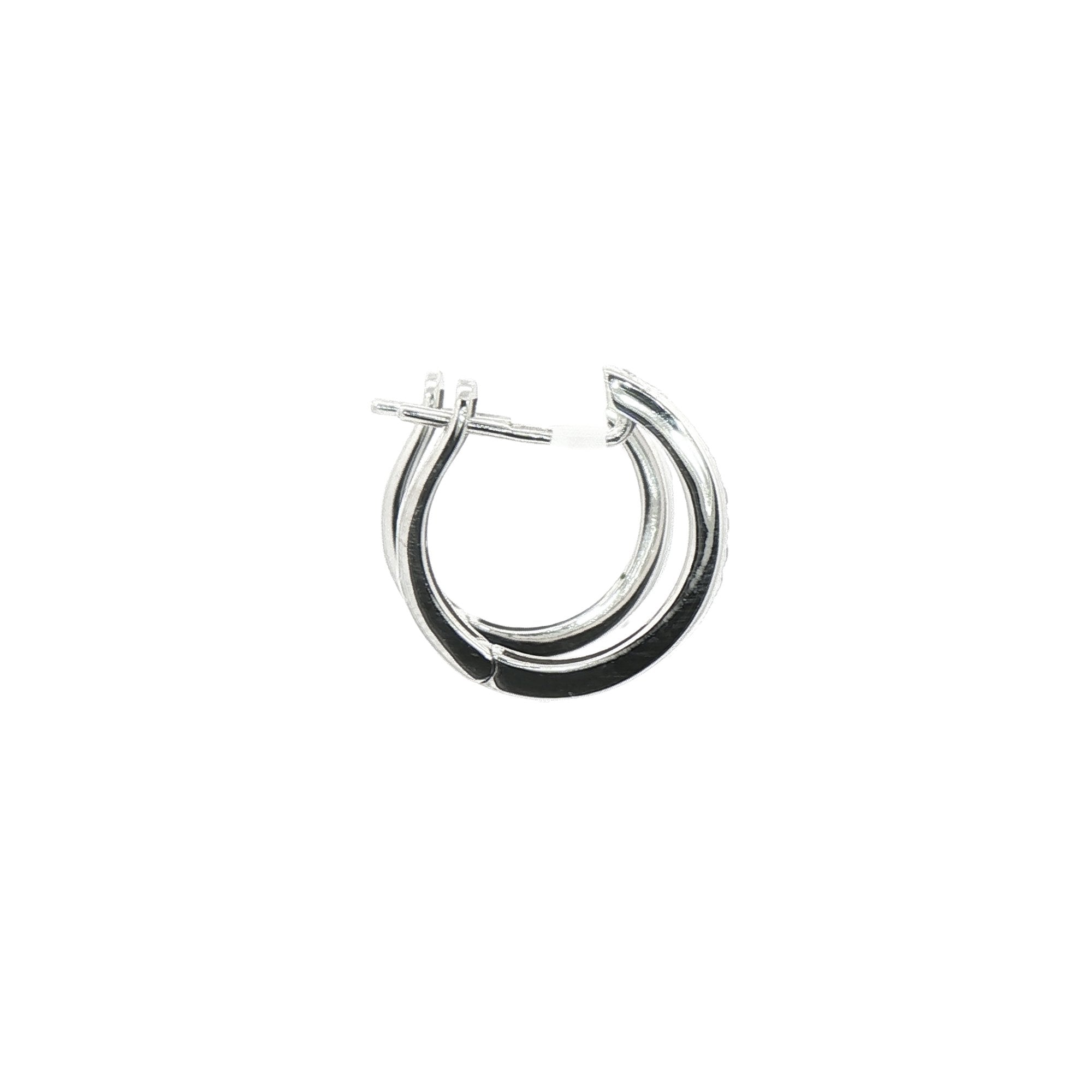 0.38ct Natural Diamond Big Hoop Earring in 18ct White Gold