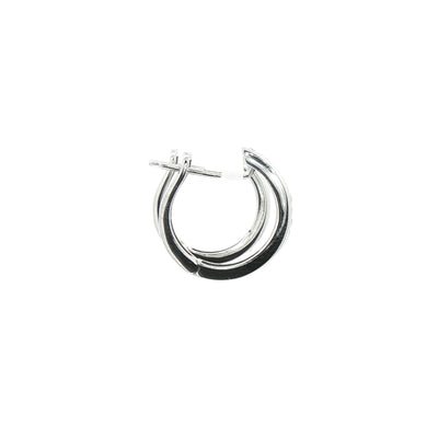 0.38ct Natural Diamond Big Hoop Earring in 18ct White Gold