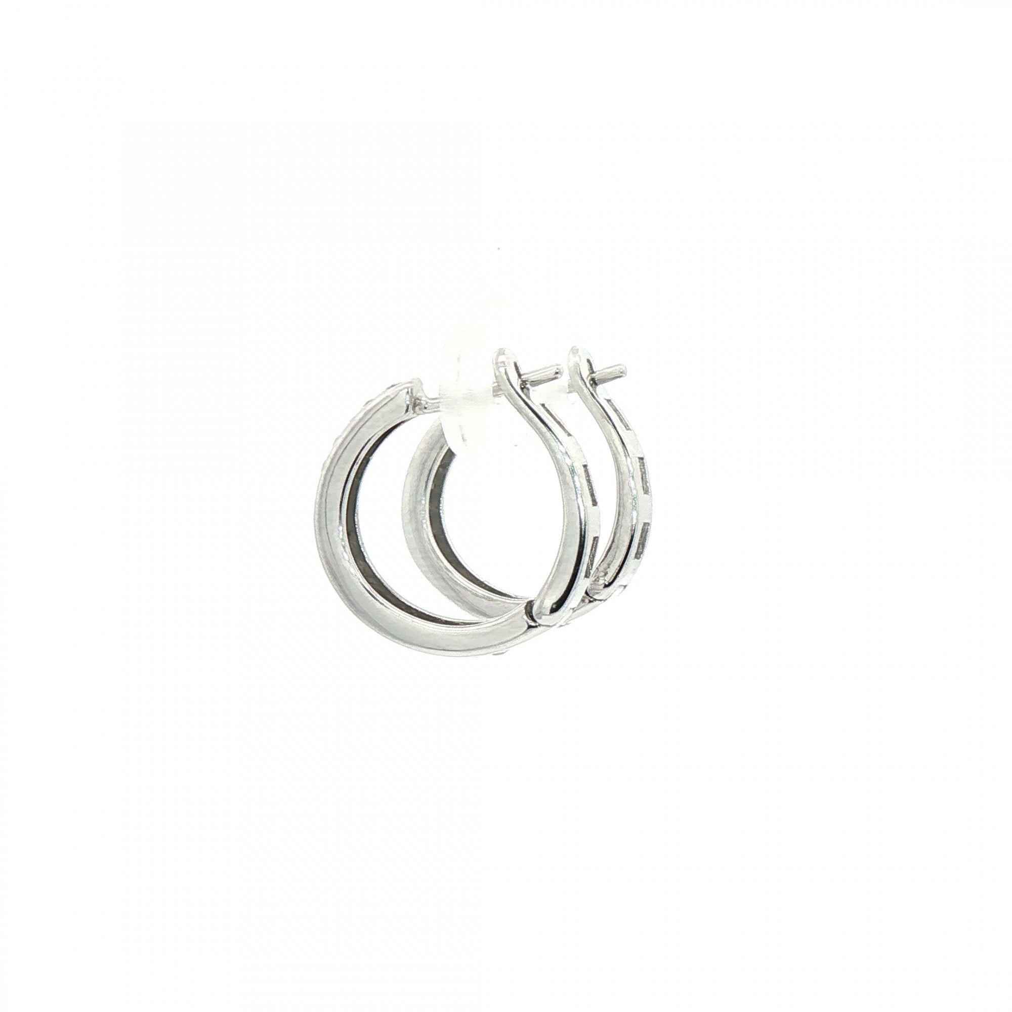 0.38ct Natural Diamond Big Hoop Earrings in 18ct White Gold
