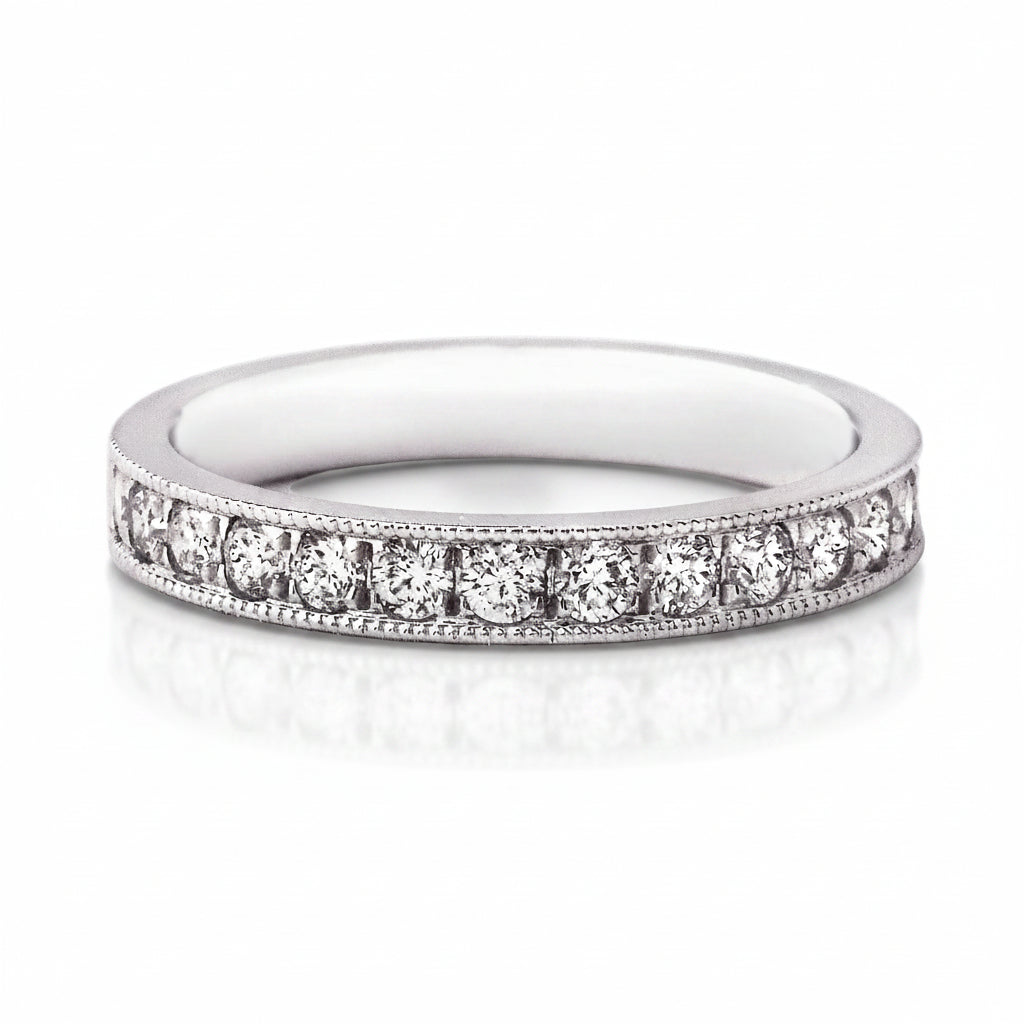 0.39ct Fvs 2.7mm Brilliant Cut Round Natural Diamond Grain Set In 18ct White Gold