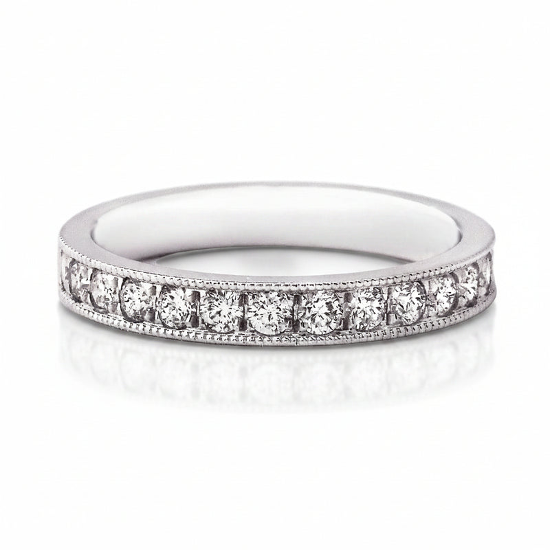 0.39ct Fvs 2.7mm Brilliant Cut Round Natural Diamond Grain Set In 18ct White Gold