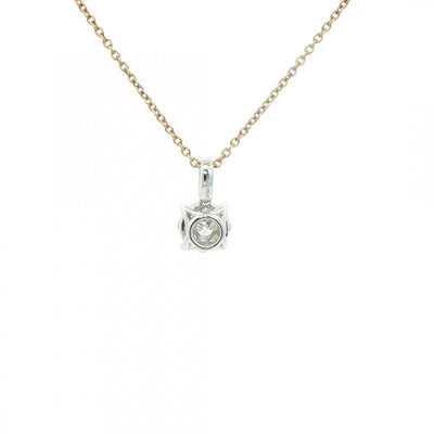 0.489ct Natural Diamond Cluster Pendant in 18ct White Gold