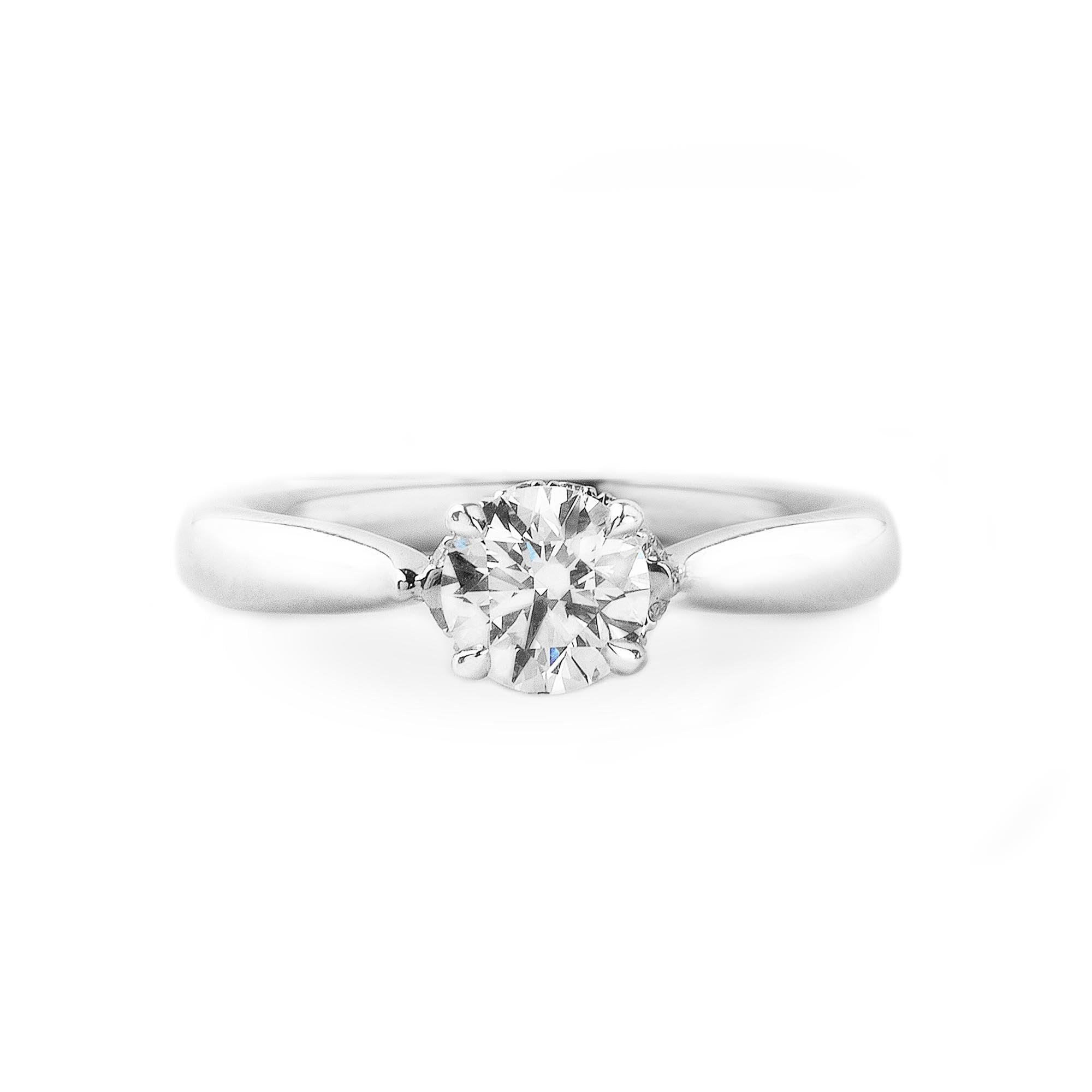 0.50ct D VS2 Certified Solitaire Natural Diamond With Hidden Halo Ring set in 18ct White Gold