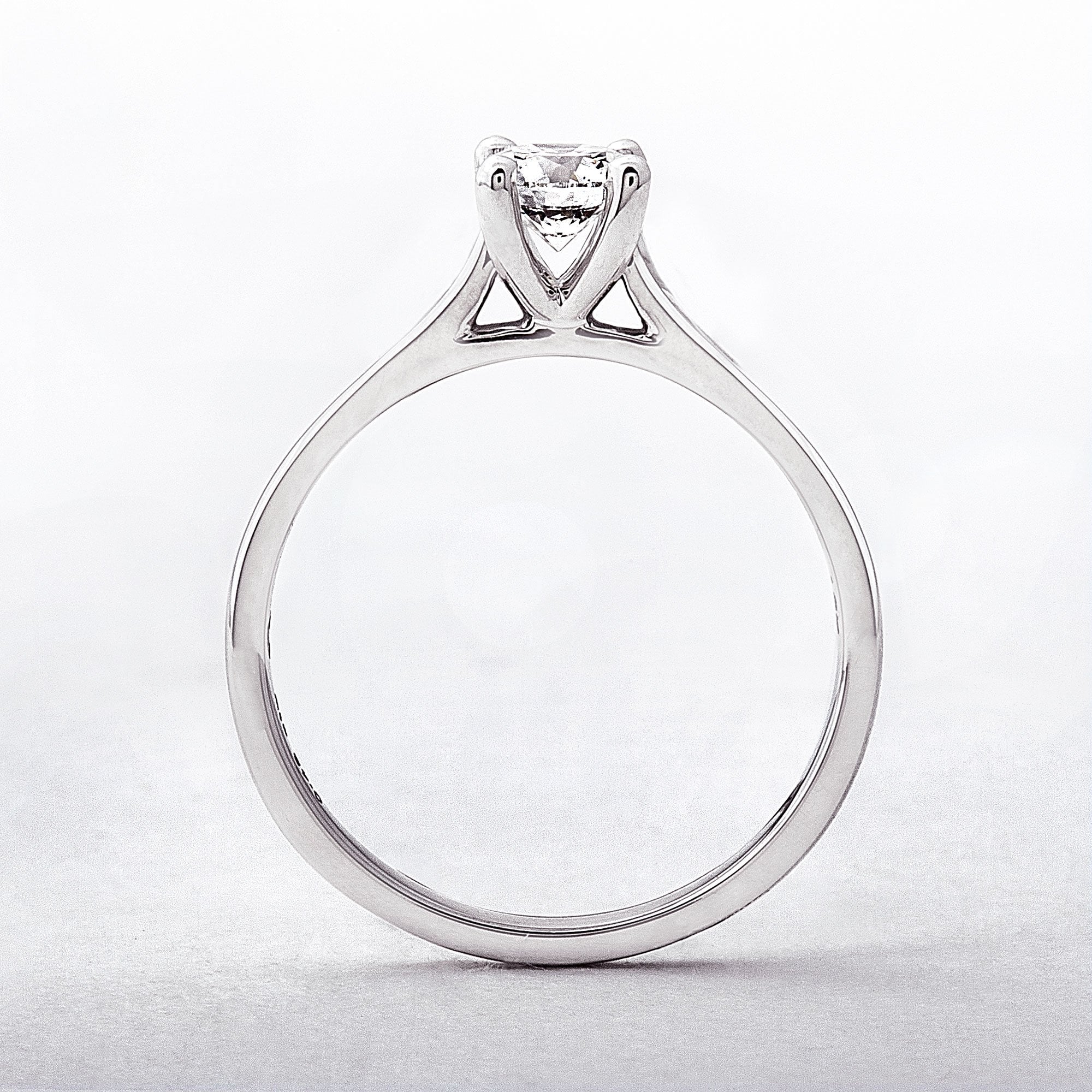 0.50ct E SI1 GIA Certified Natural Diamond Solitaire 18ct White Gold Engagement Ring