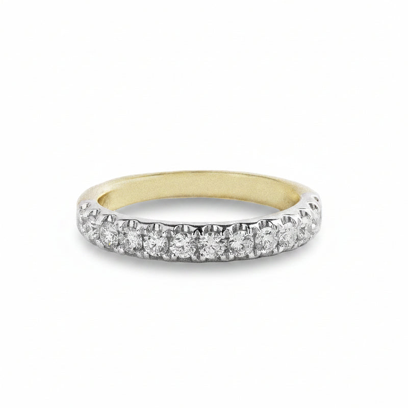 0.50ct Fvs Natural Diamond Wedding Band In 18ct Yellow Gold