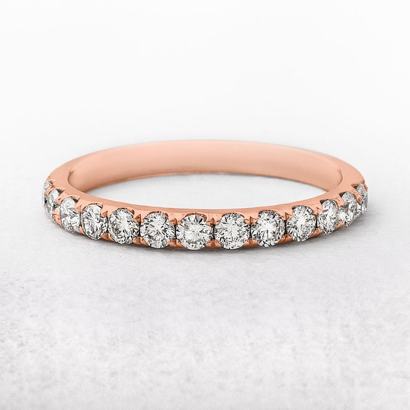0.57ct Rose Gold Diamond Castel Set Wedding Ring