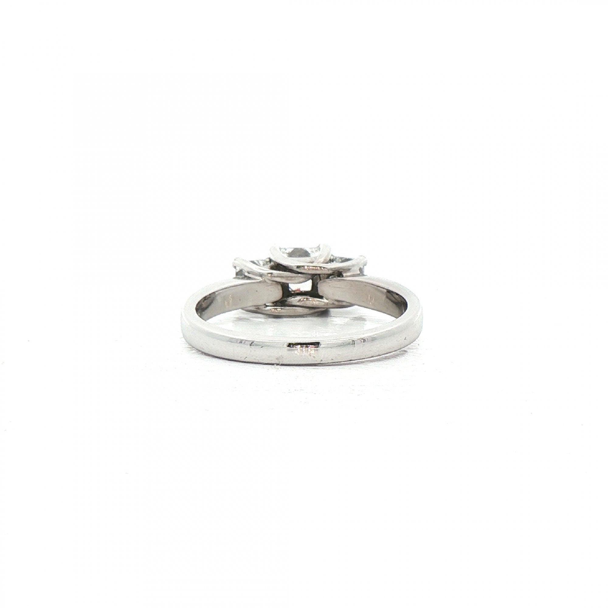 0.58ct Natural Diamond 3 Stone Princess Cut Ring Set in 18ct White Gold