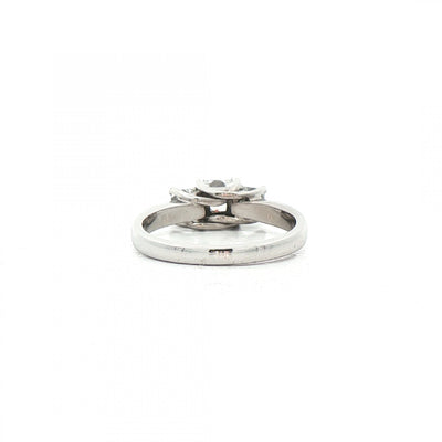 0.58ct Natural Diamond 3 Stone Princess Cut Ring Set in 18ct White Gold