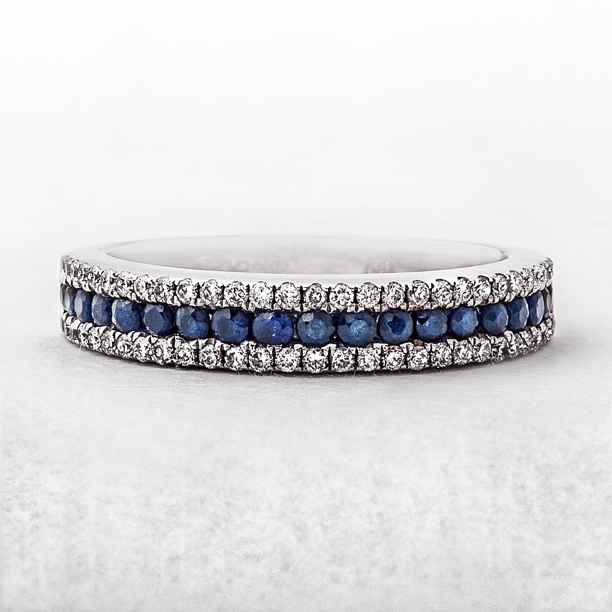 0.65ct White Gold Sapphire & Diamond Dress Ring