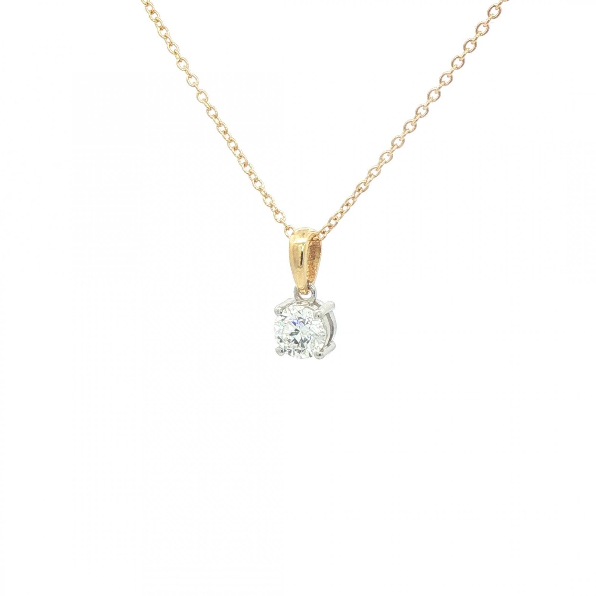 0.71ct G VS1 GIA Natural Diamond Solitaire Pendant in 18ct Gold