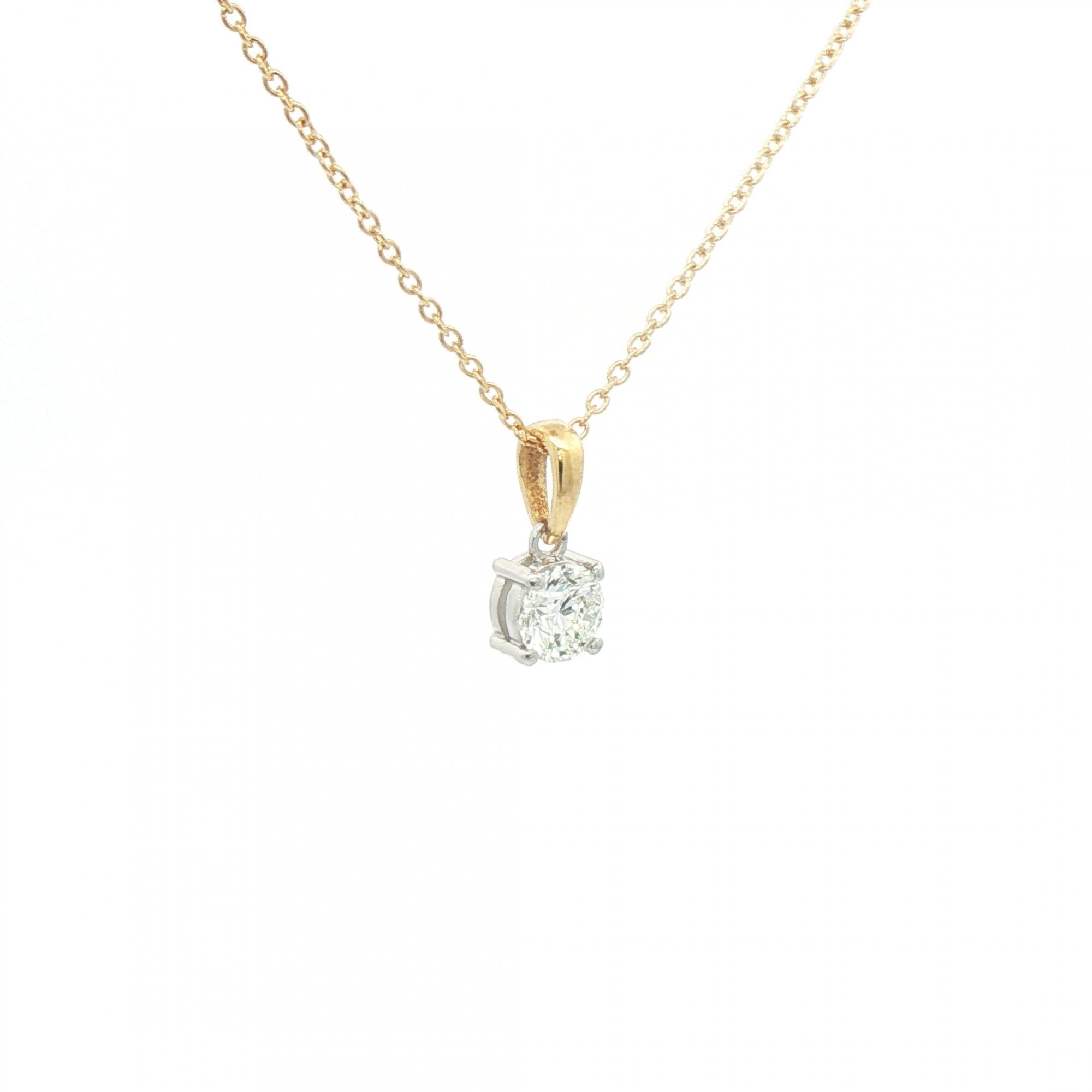 0.71ct G VS1 GIA Natural Diamond Solitaire Pendant in 18ct Gold