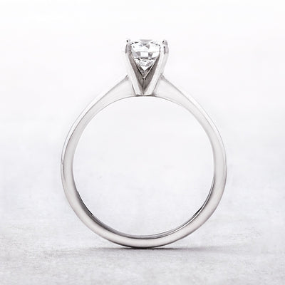 0.80ct F Si2 GIA Certified Solitaire Natural Diamond Engagement Ring Set in 18ct White Gold
