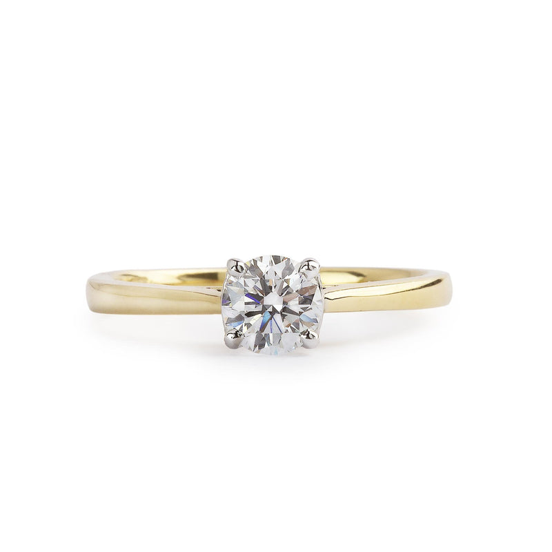 0.80ct VS2 Natural Diamond Solitaire in 18ct Yellow Gold