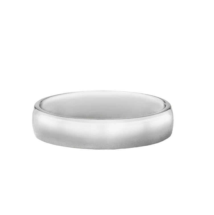 5mm Gents Classic Wedding Band In 18ct White Gold