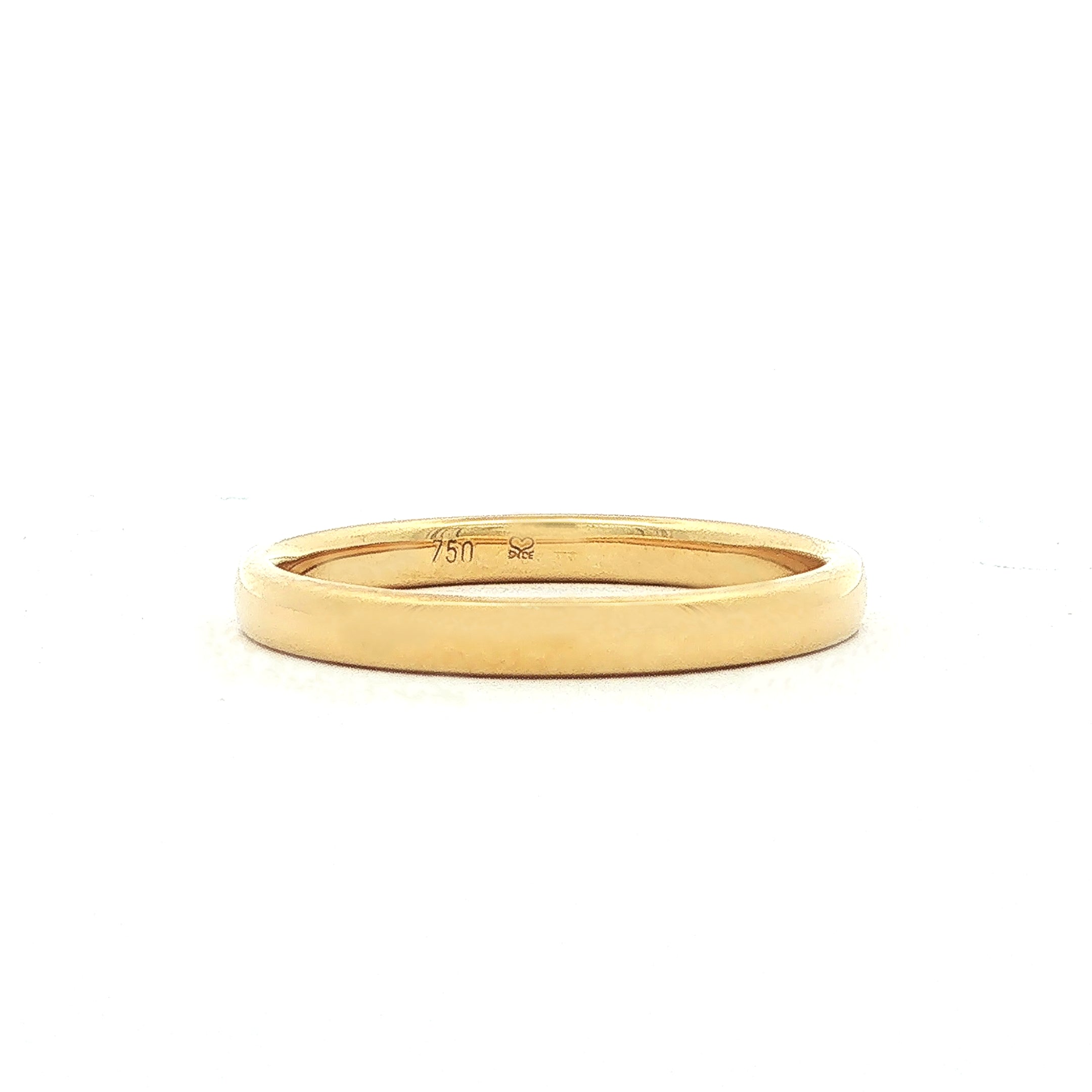 2.5mm Ladies Plain Wedding Band In 18ct Yellow Gold