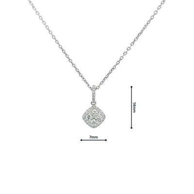0.36 F VS Natural Diamond Cluster Pendant in 18ct White Gold