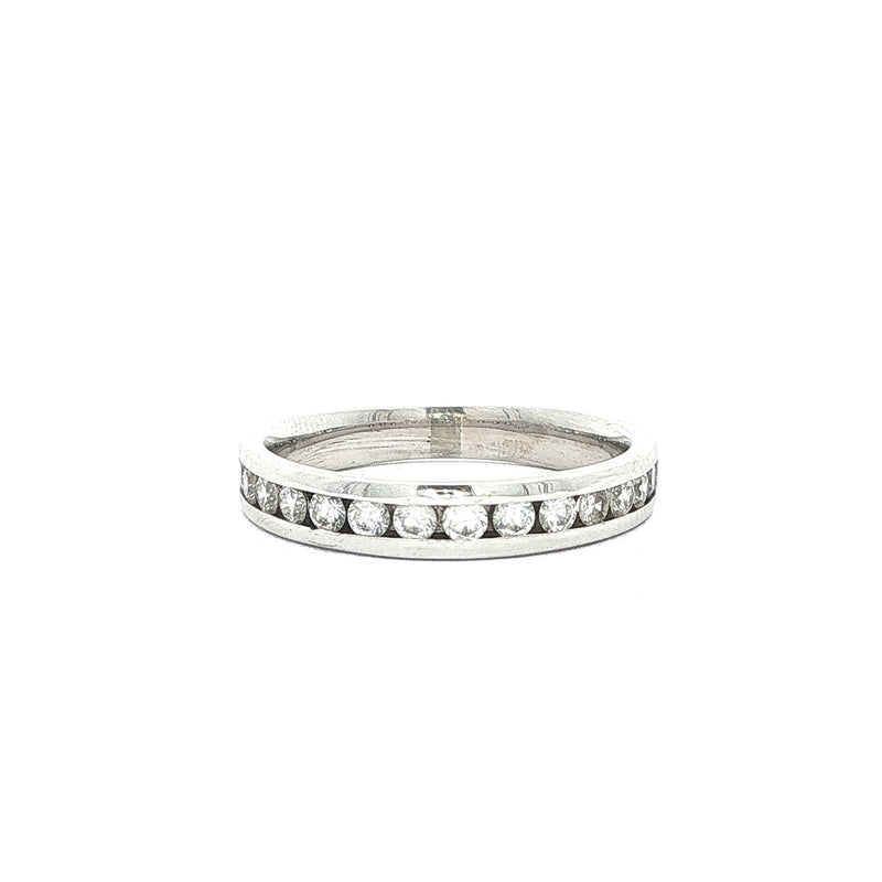18ct White Gold 3.5mm Natural Diamond Ladies Wedding Band