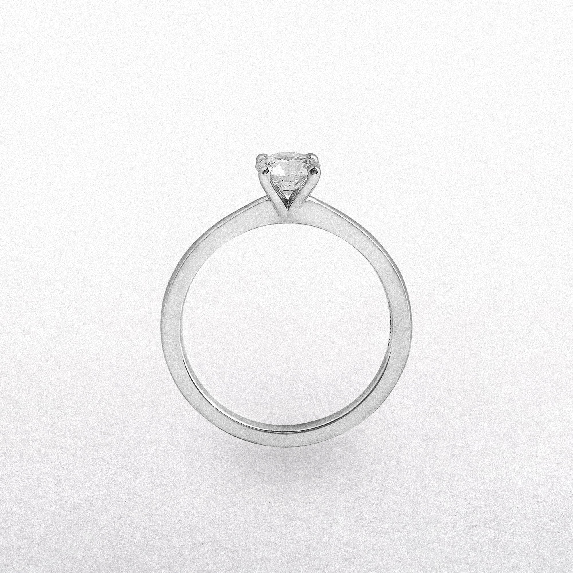 1.01ct D SI1 GIA Certified Round Natural Diamond Solitaire 18ct White Gold Engagement Ring