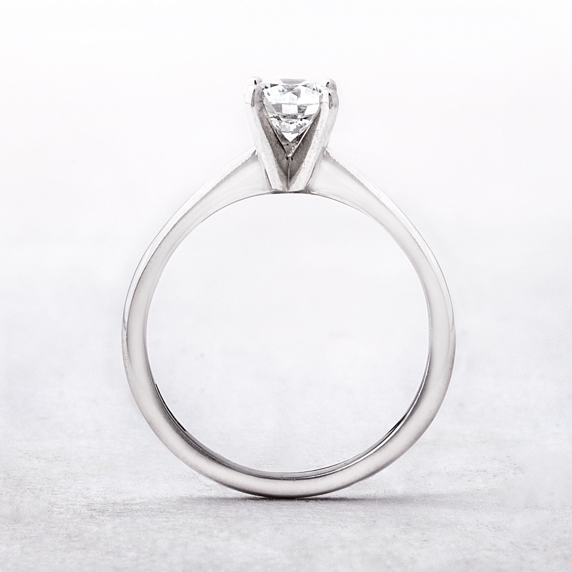 1.01ct H Si1 GIA Certified Natural Round Diamond Solitaire Engagement Ring