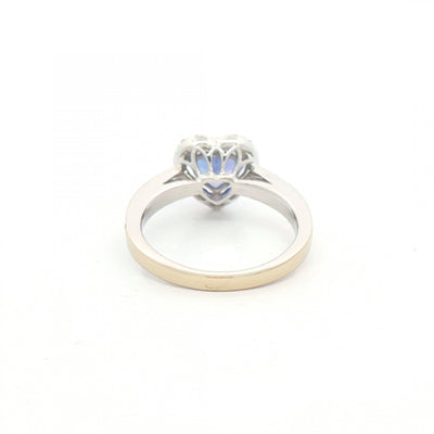 1.10ct Fancy Cut Tanzanite & Natural Diamond 0.58ct Halo With Shoulders in 18ct White Gold