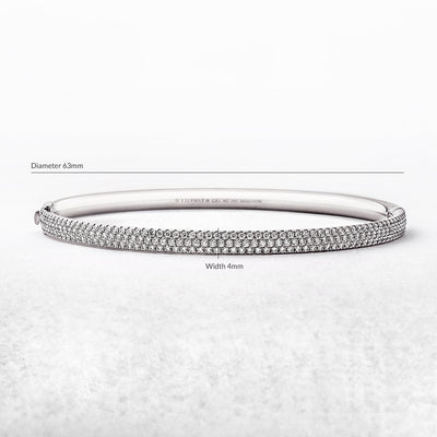 1.17ct White Gold Tiffany Co. Metro Natural Diamond Bangle
