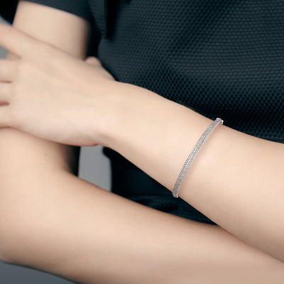 1.17ct White Gold Tiffany Co. Metro Natural Diamond Bangle
