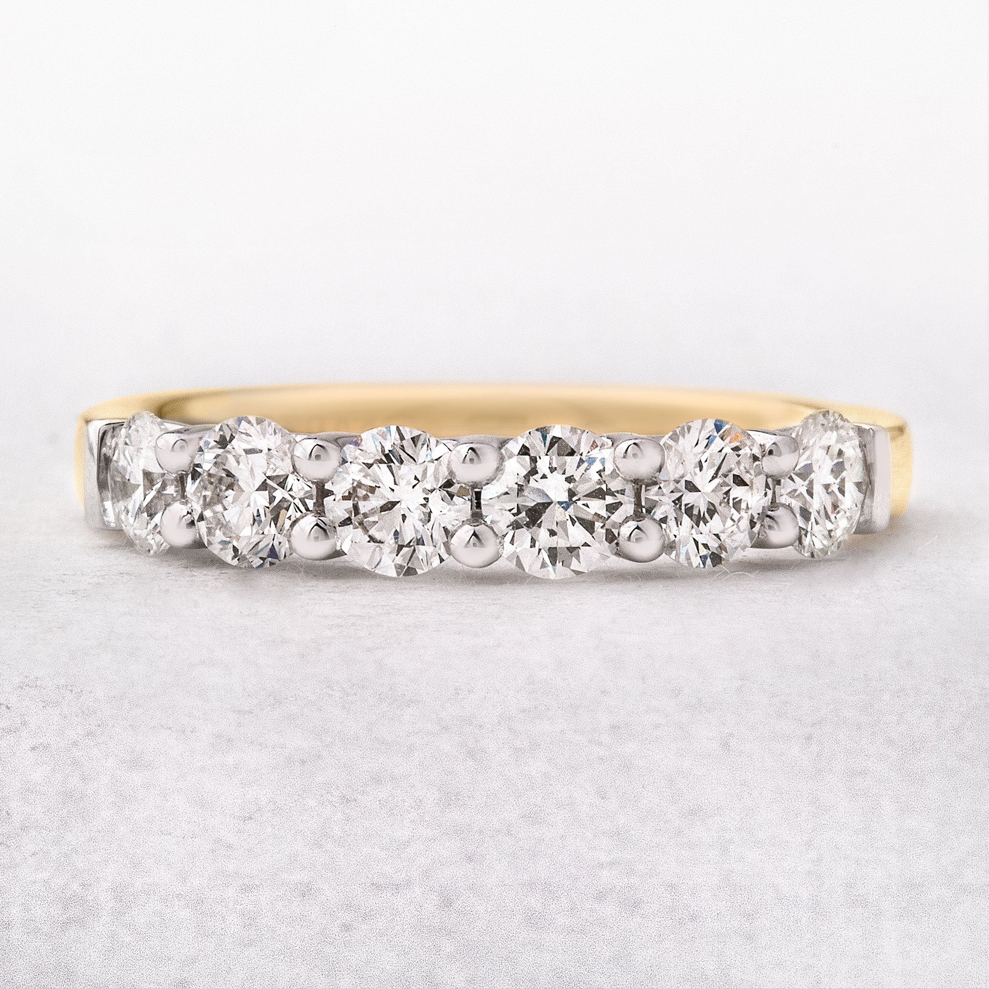 1.20ct F VS Natural Diamond 18ct Yellow Gold Six Stone Ring