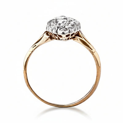 1.20ct Natural Diamond Vintage Cluster Ring set in 18ct Yellow Gold