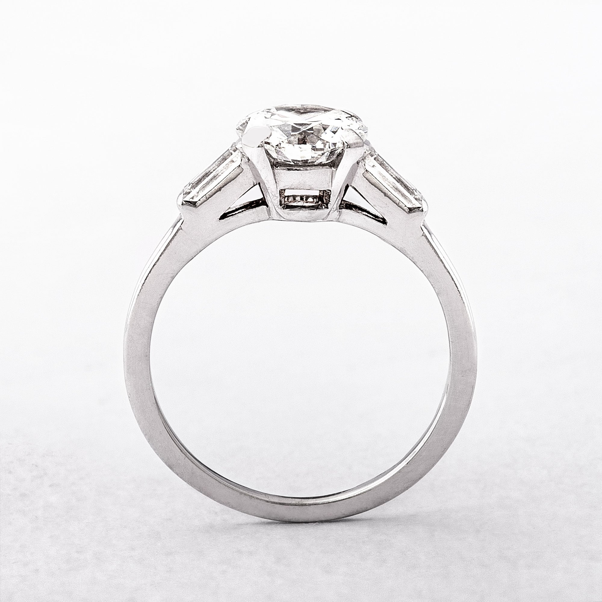 1.44ct Vintage Tiffany Solitaire Natural Diamond Engagement Ring Set in Platinum