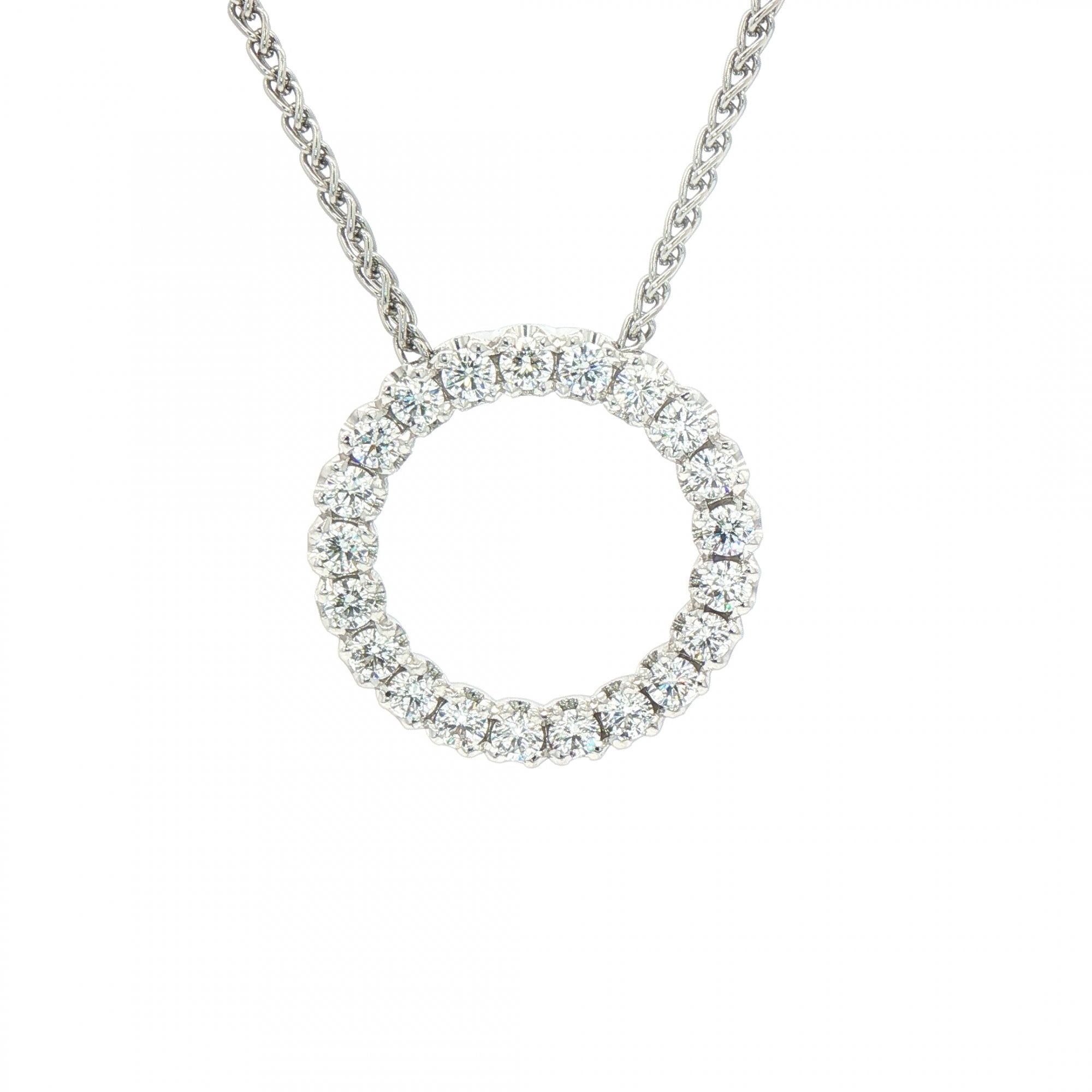 1.88ct F VS1 Natural Diamond Circular Pendant in Platinum