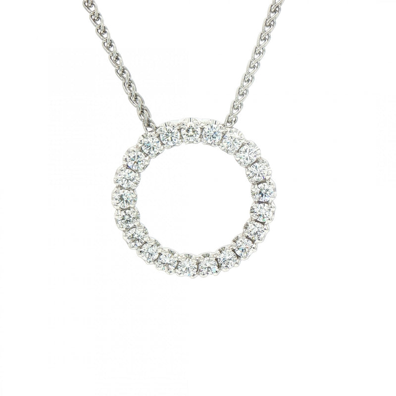 1.88ct F VS1 Natural Diamond Circular Pendant in Platinum