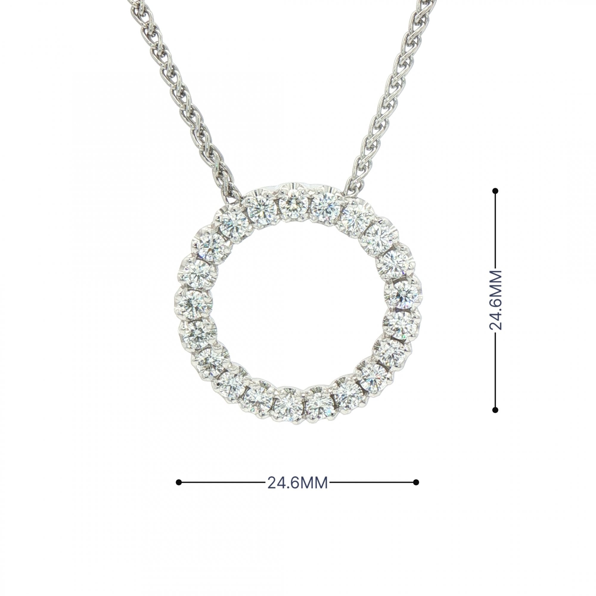 1.88ct F VS1 Natural Diamond Circular Pendant in Platinum