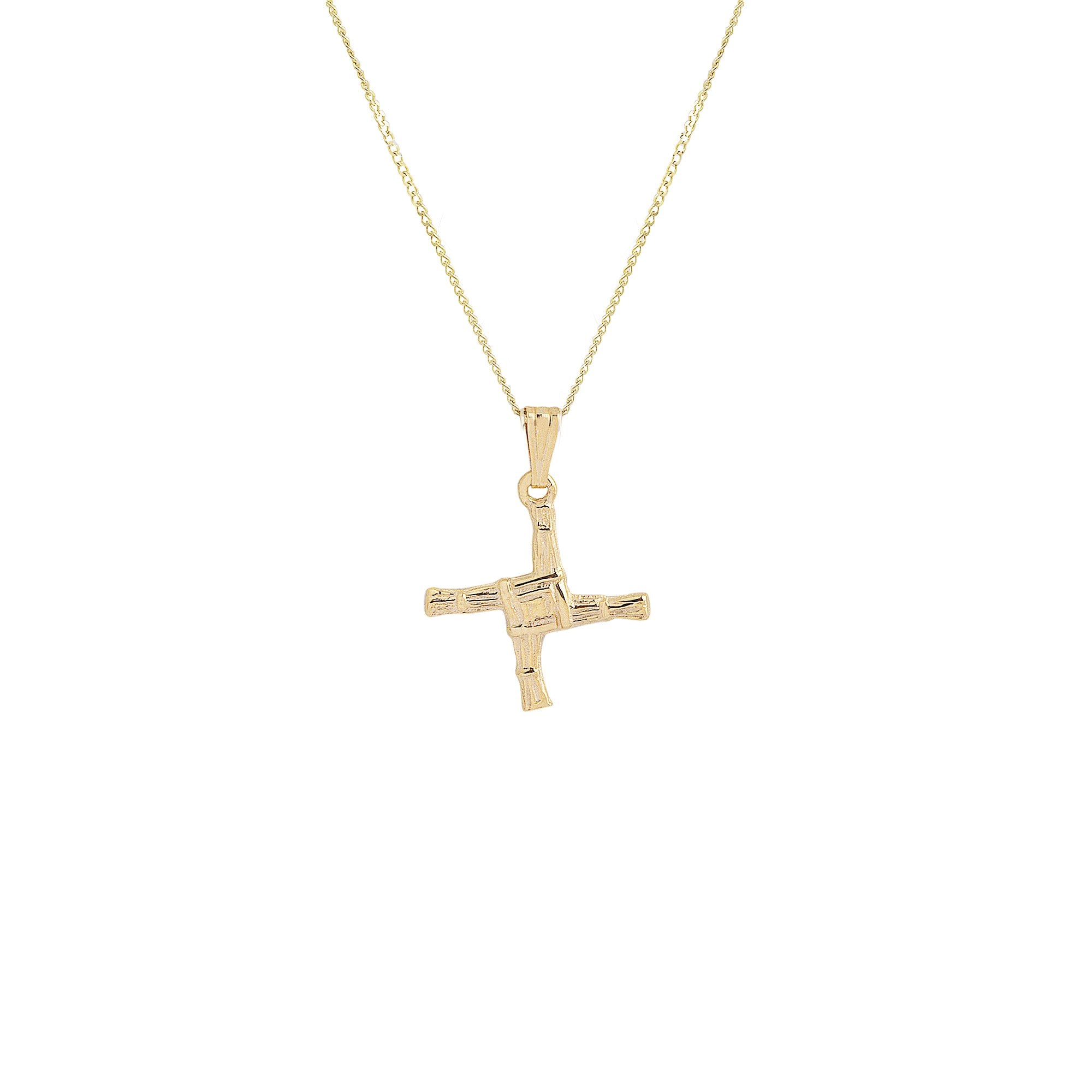 10ct Yellow Gold St.Bridgets Cross & Chain