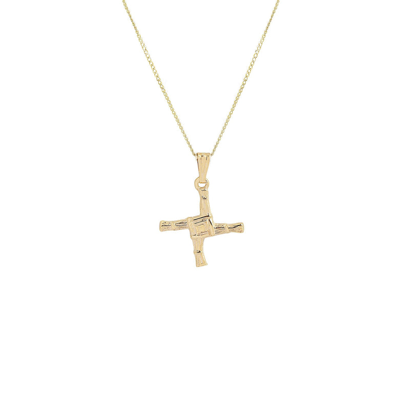 10ct Yellow Gold St.Bridgets Cross & Chain