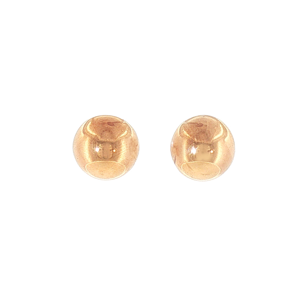 Large Round Button Earrings in 9ct Rose Gold