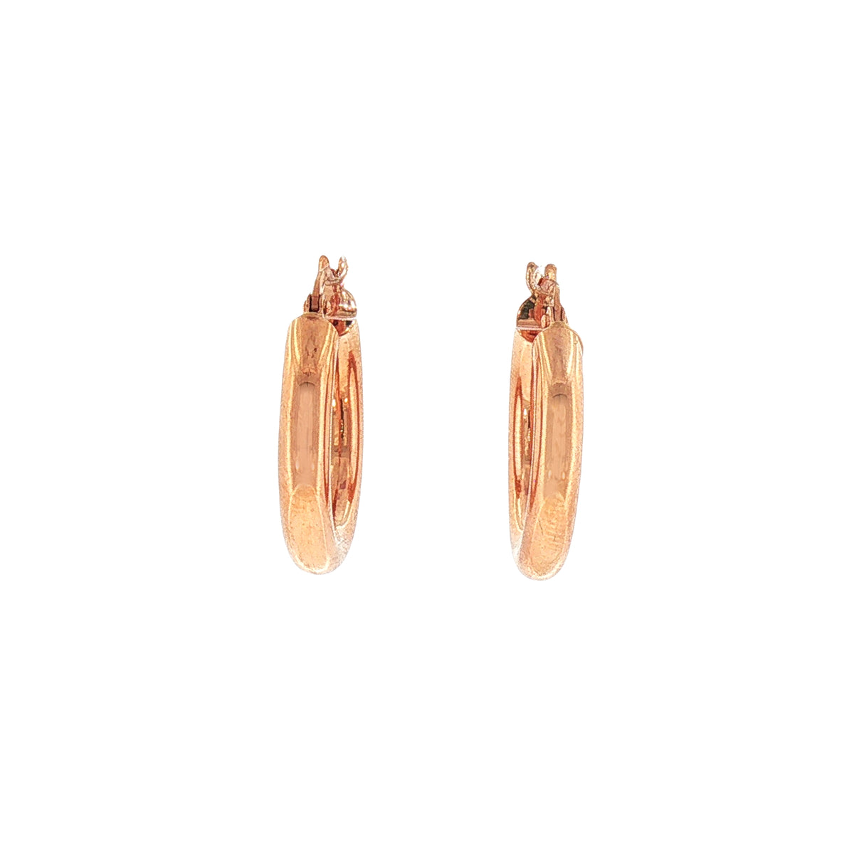Medium Plain Hoop Earrings in 9ct Rose Gold