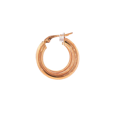 Medium Plain Hoop Earrings in 9ct Rose Gold
