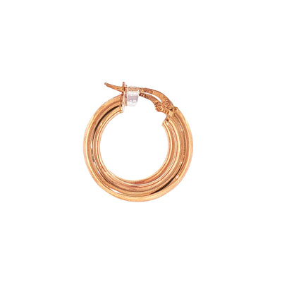 Medium Plain Hoop Earrings in 9ct Rose Gold