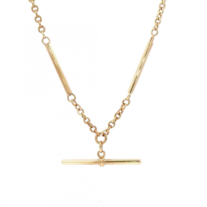 12.6g 16.5" Fancy T-Bar Chain in 9ct Yellow Gold