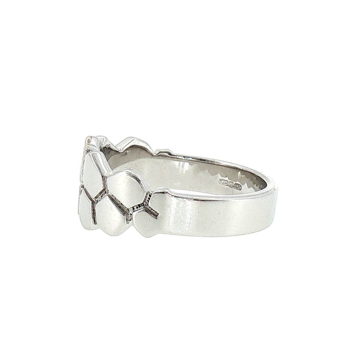 Irish Giant's Causeway Style Dress Ring in Sterling Silver