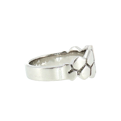 Irish Giant's Causeway Style Dress Ring in Sterling Silver