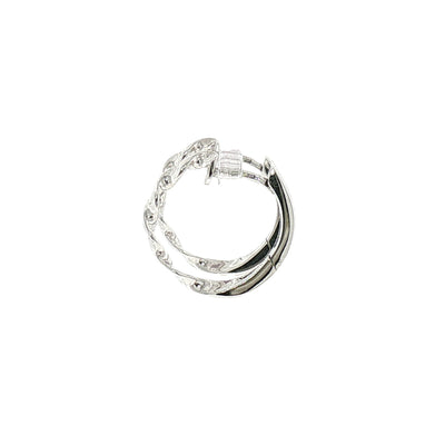 Twisted Hoop Earrings in 9ct White Gold