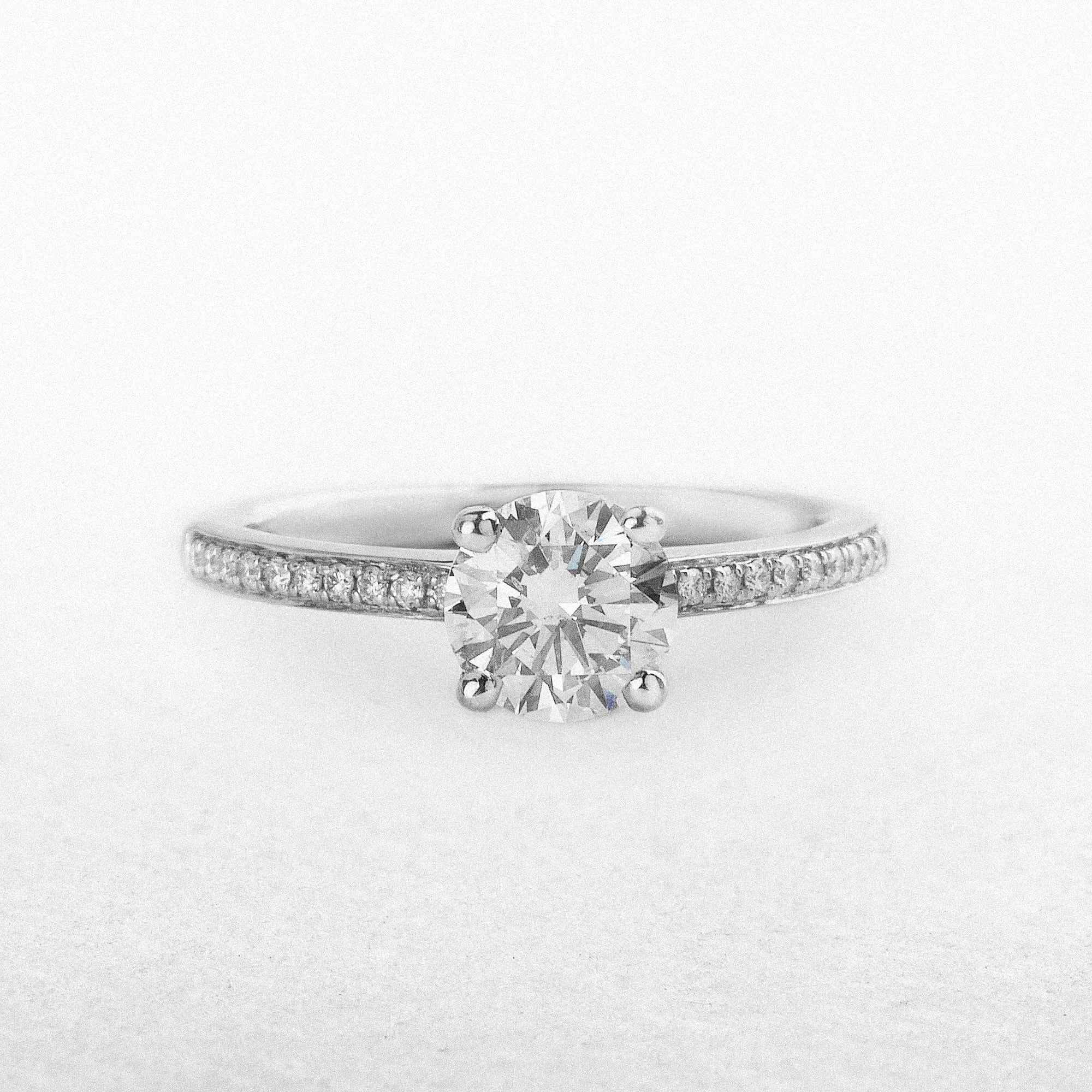 18ct White Gold Natural Diamond Solitaire Engagement 1.00ct D SI