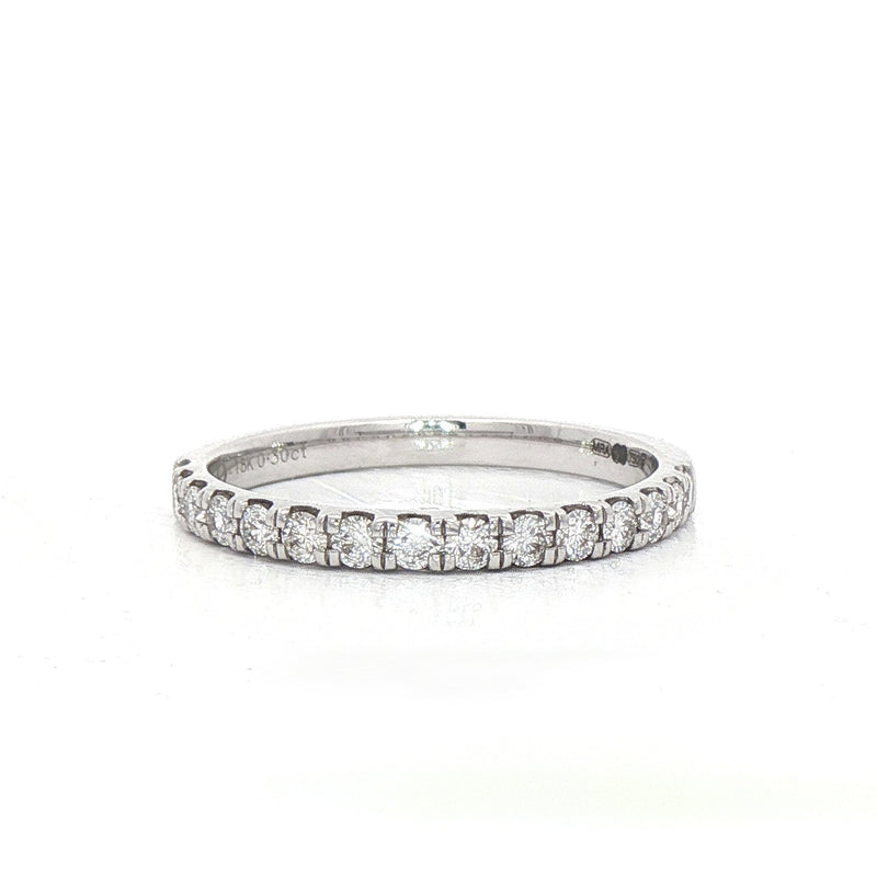 18ct White Gold Natural Diamond Wedding Band 0.30ct