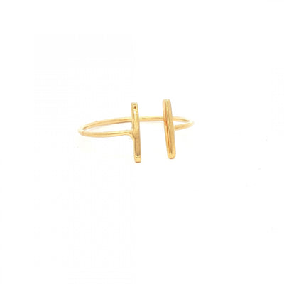18ct Yellow Gold Bar Style Ring